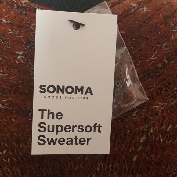 Sonoma Women’s Cardigan Sweater Rust multi NWT Lrg - Picture 5 of 8